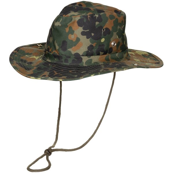 MFH Buschhut flecktarn mit Kinnband 4 Größen