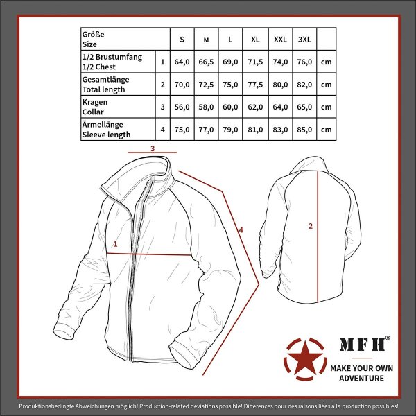 MFH US Softshell Jacke schwarz GEN III Level 5 Größe XXL