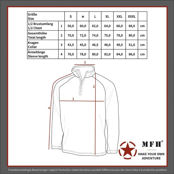 MFH Shirt "Troyer" Microfleece langarm operation-camo