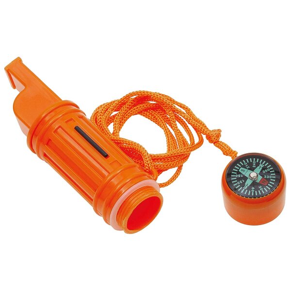 Fox Outdoor Notfallset 5 in 1 Box Kompass Spiegel Pfeife etc.