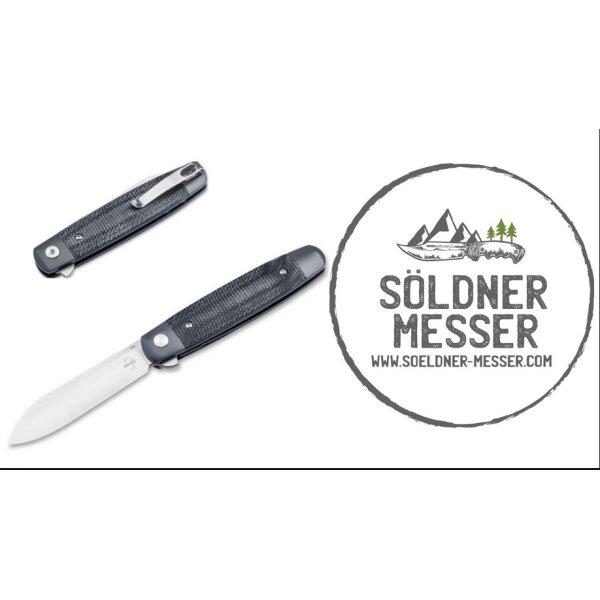 Böker Plus Modern Club Knife Messer Flipper Nitro-V Klinge Micarta Black Schwarz