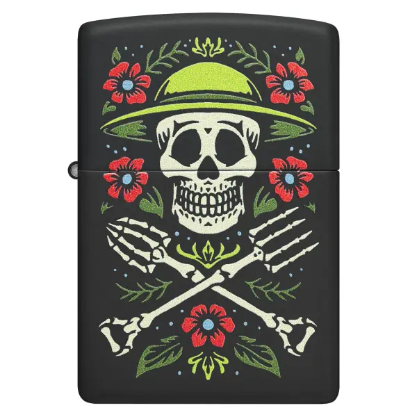 Zippo schwarz matt Skull Gardener Garten fürs Leben 600077