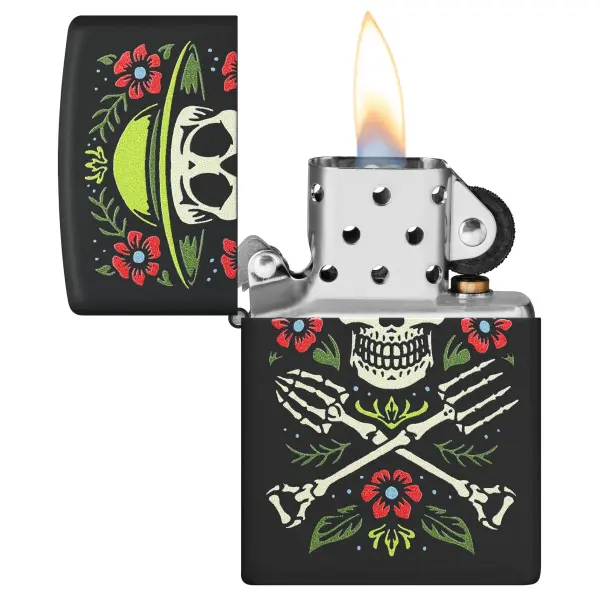 Zippo schwarz matt Skull Gardener Garten fürs Leben 600077