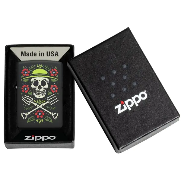 Zippo schwarz matt Skull Gardener Garten fürs Leben 600077