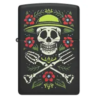 Zippo schwarz matt Skull Gardener Garten fürs Leben...
