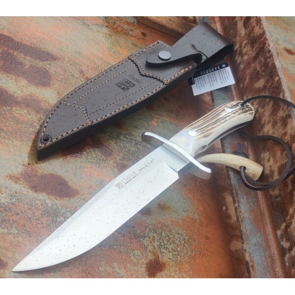 Joker Bowie 7.87 Hirschhorn N695 Stahl Lederscheide