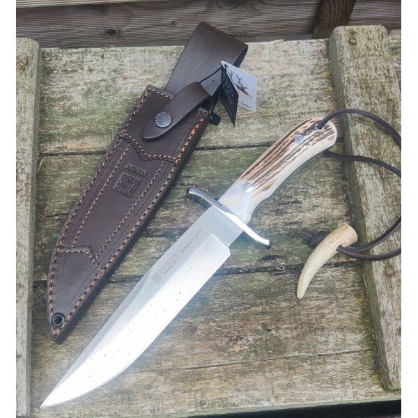 Joker Bowie 7.87 Hirschhorn N695 Stahl Lederscheide
