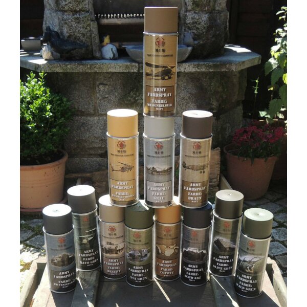 MFH BW Armee Army Sprühfarbe Farbspray Militärfarbe 400ml Sprühdose Spraydose Ranger Grün