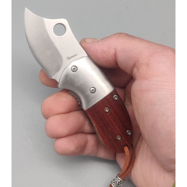 Albainox Mini Beak Taschenmesser 3Cr13MoV Stahl Holzgriff