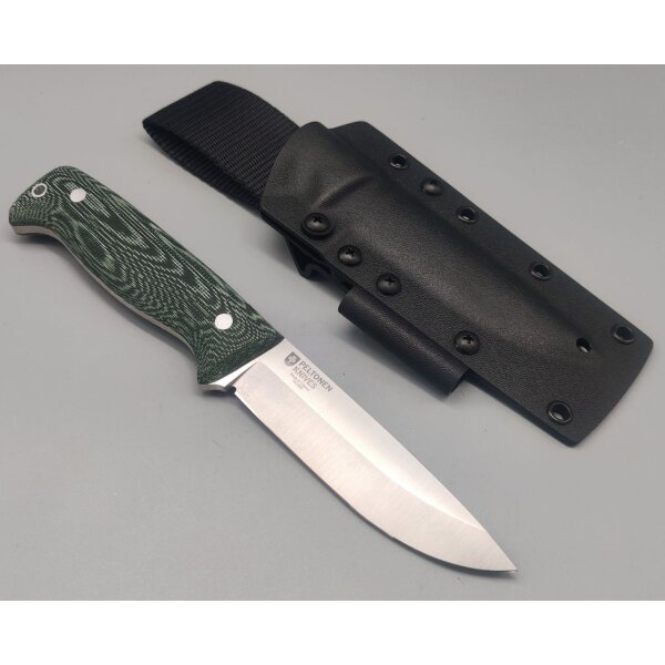 Peltonen Knives Puukko M07 Ranger Bushcraft Micarta Green 14C28N Kydexscheide