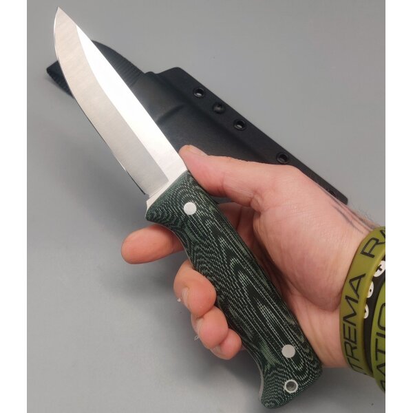 Peltonen Knives Puukko M07 Ranger Bushcraft Micarta Green 14C28N Kydexscheide