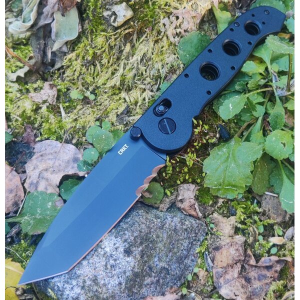 CRKT Messer M16-14XK All Black Schwarz Design by Kit Carson - Crossbar Lock Grivory Griff 01CR1614XK