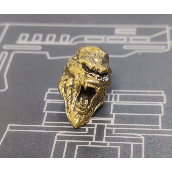 Bead Anhänger King Kong Fantasy aus Messing für Lanyard Gorillakopf
