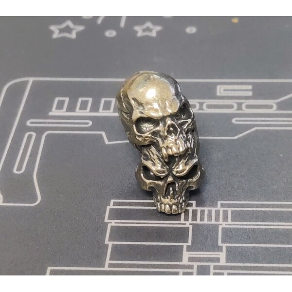 Bead Anhänger Double Skull Fantasy für Lanyard Totenkopf