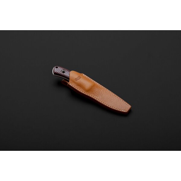 TRC Knives Polheim Limited Edition - 15 Anniversary Messer RWL-34 Stahl Maroon Micarta Lederscheide Handmade
