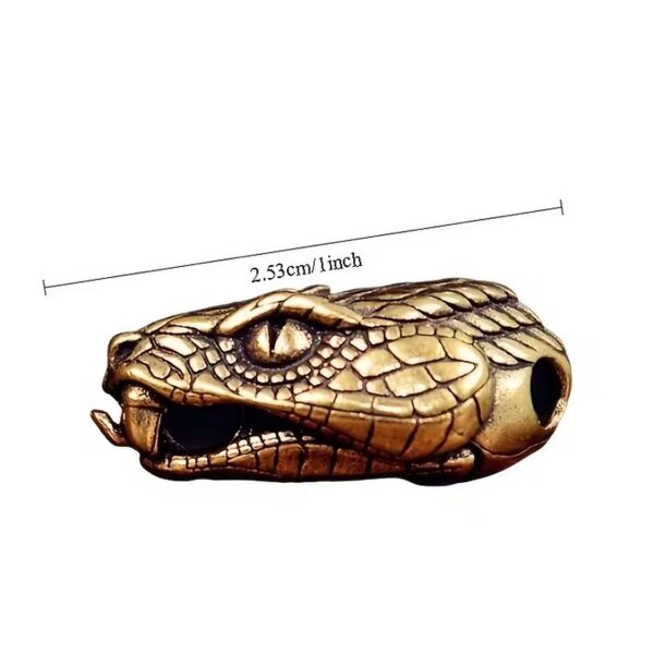 Bead Anhänger Snake Schlange aus Messing Fantasy für Lanyard