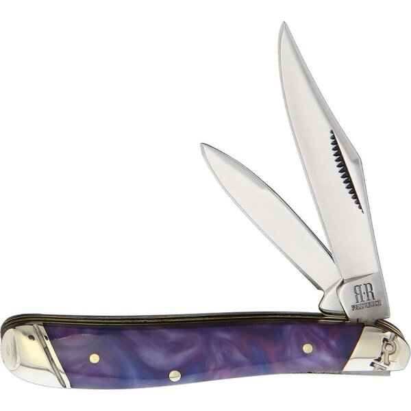 Rough Ryder Peanut Purple Swirl Small Slipjoint