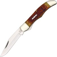Rough Ryder Folding Hunter Linerlock Amber Bone