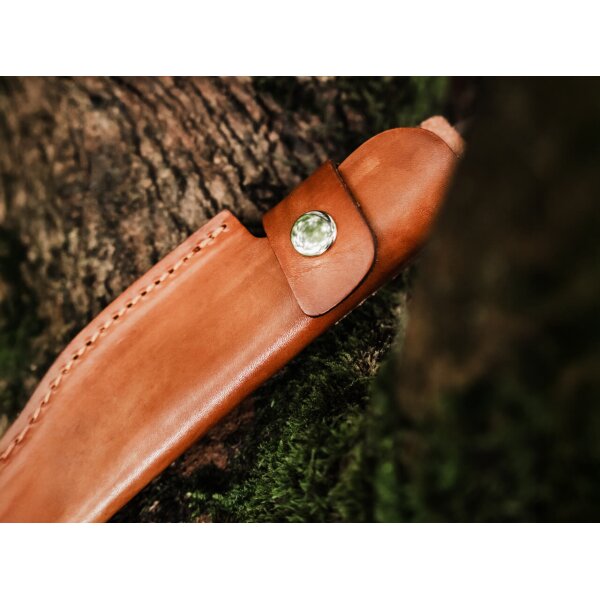 Böker Plus Walnut Drop Jagdmesser 14C28N Stahl Walnussholz Lederscheide