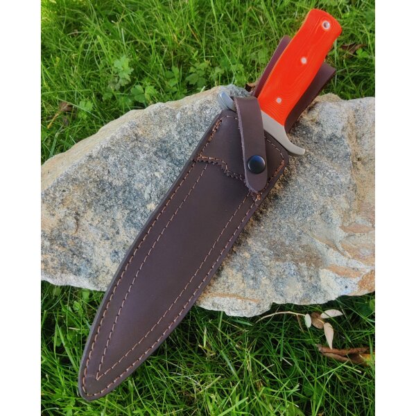 J&V Forester Montero Naranja Saufänger mit Lederscheide