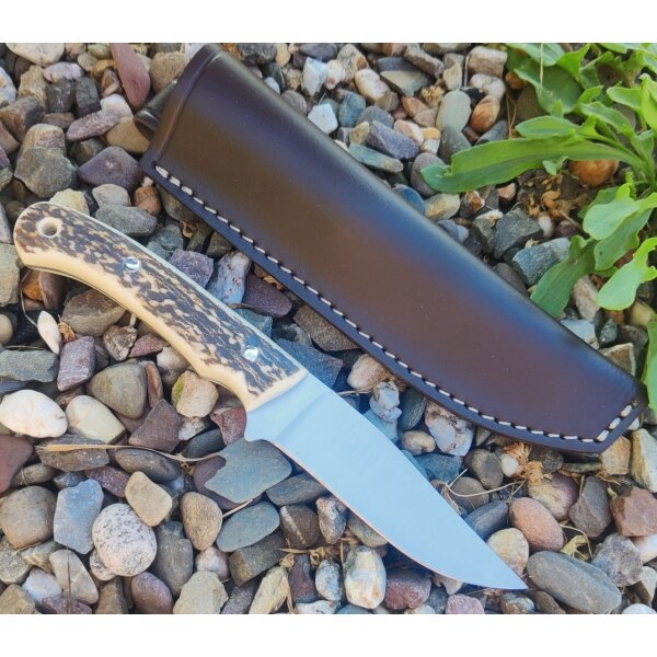 J&V Forester Oryx Ciervo Jagdmesser ACX-390 Stahl Hirschhorngriff