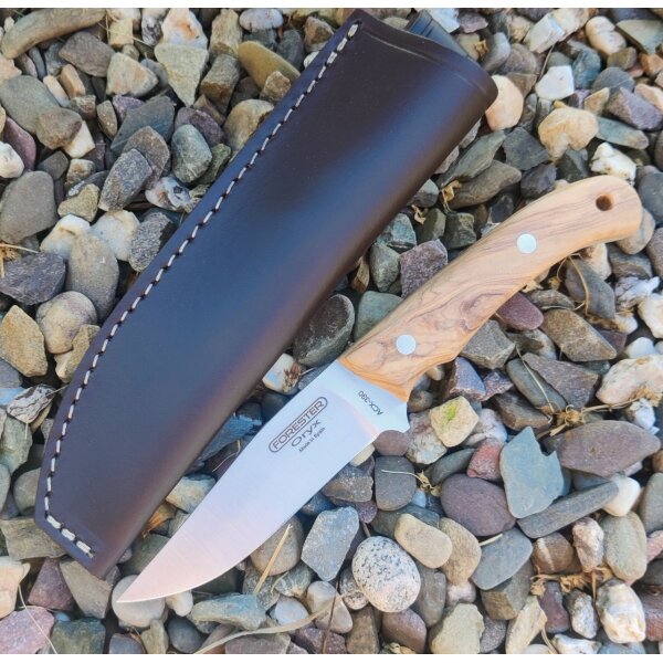 J&V Forester Oryx Olivo Jagdmesser ACX-390 Stahl Olivenholzgriff