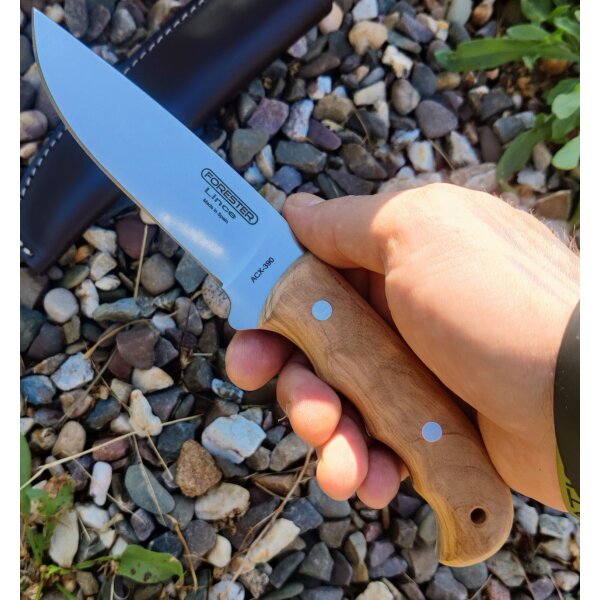 J&V Forester Lince Olivo Jagdmesser ACX-390 Stahl Olivenholzgriff