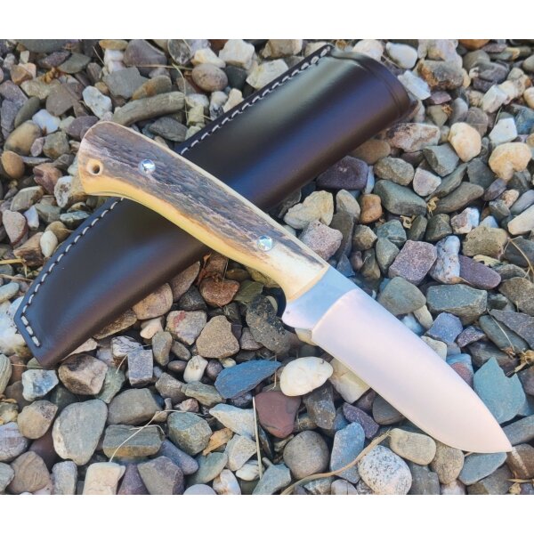 J&V Forester Corzo Ciervo Jagdmesser ACX-390 Stahl Hirschhorngriff