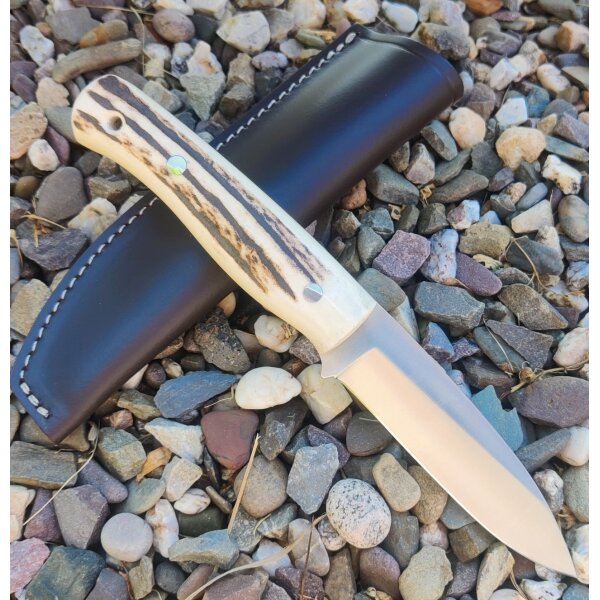 J&V Forester Alce Ciervo Jagdmesser ACX-390 Stahl Hirschhorngriff