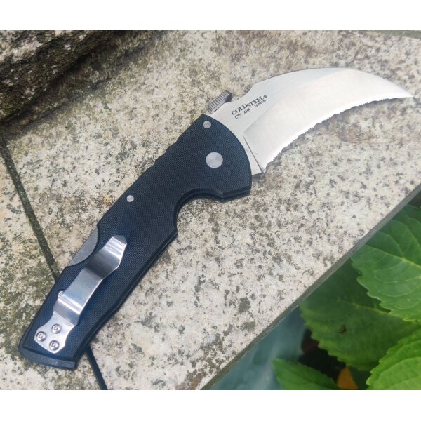 Cold Steel Tiger Claw Lynn Thompson Collection Karambit Tri-Ad Lock Serrated Edge Wellenschliff CTS XHP G10 Griff CHLT00072