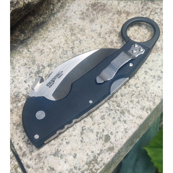 Cold Steel Tiger Claw Lynn Thompson Edition Tri-Ad Lock Glatte Schneide