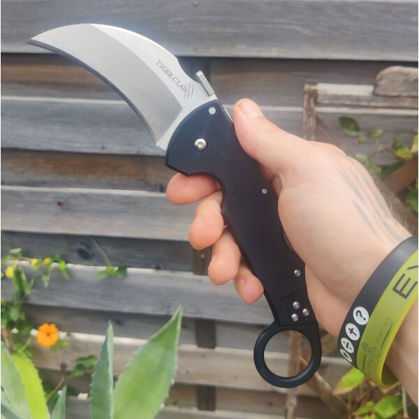 Cold Steel Tiger Claw Lynn Thompson Edition Tri-Ad Lock Glatte Schneide