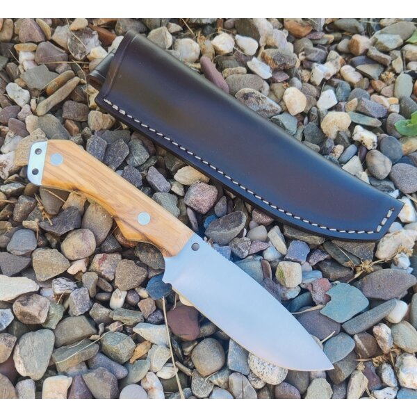 J&V Forester Skinner Olivo Jagdmesser ACX-390 Stahl Olivenholzgriff
