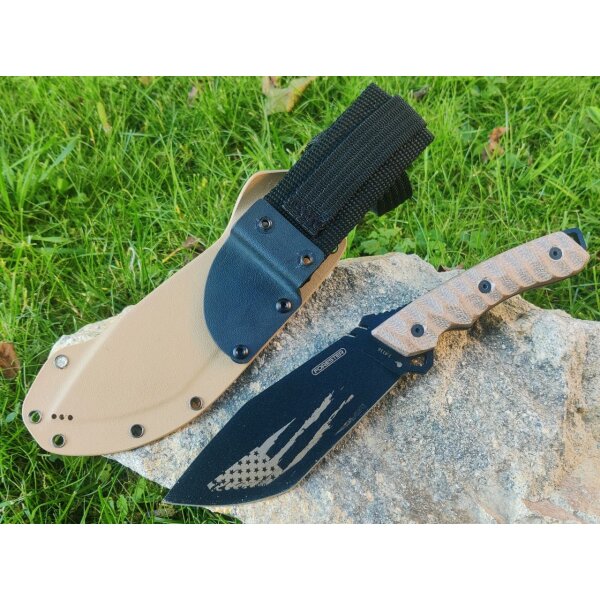 J&V Forester Tracker Americano Outdoormesser 4116 Stahl G10 Griff