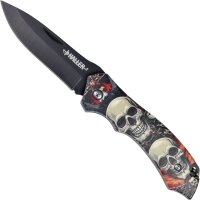 Haller NIGHTMARE Taschenmesser Double Skull Totenkopf...