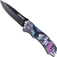 Haller NIGHTMARE Taschenmesser Pink Skull Totenkopf Bone...