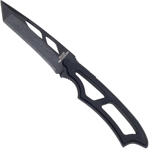 Haller Messer Tanto Neck Knife EDC aus 420 Stahl mit Kunststoffgriff
