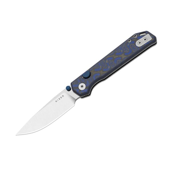 Kizer Messer Begleiter 2.9 Button Lock Folder BD1N Stahl Vortex Micarta