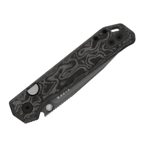 Kizer Messer Begleiter 2.9 Button Lock Folder BD1N Stahl Vortex Micarta Black