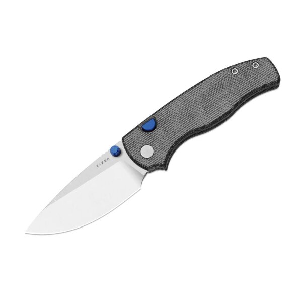 Kizer Messer Glaux Button Lock Folder 14C28N Stahl Norplex Ultrex Micarta