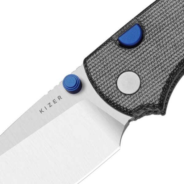 Kizer Messer Glaux Button Lock Folder 14C28N Stahl Norplex Ultrex Micarta