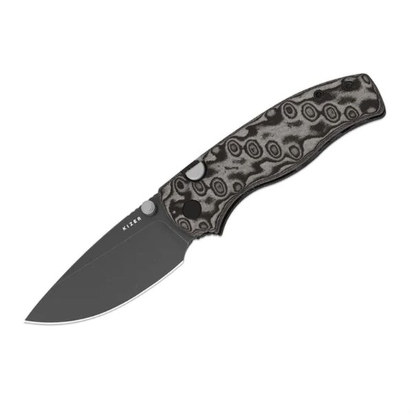Kizer Messer Glaux Button Lock Folder 14C28N Stahl Vortex Micarta