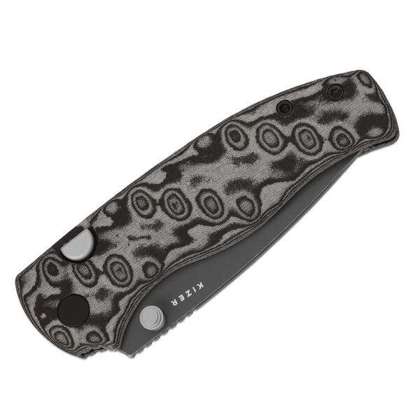 Kizer Messer Glaux Button Lock Folder 14C28N Stahl Vortex Micarta