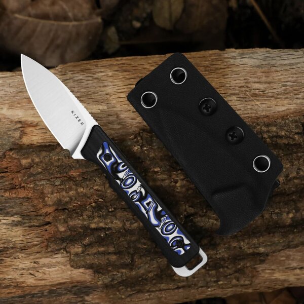 Kizer Whiskey Jack Fahrtenmesser AEB-L G10 Vortex Micarta EDC