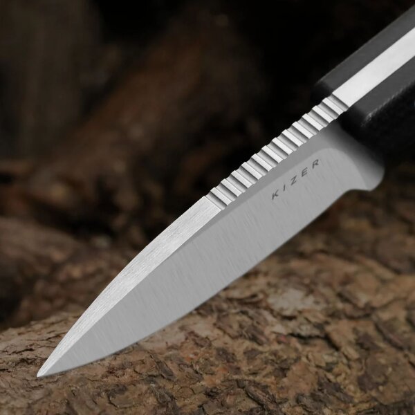 Kizer Whiskey Jack Fahrtenmesser AEB-L G10 Vortex Micarta EDC