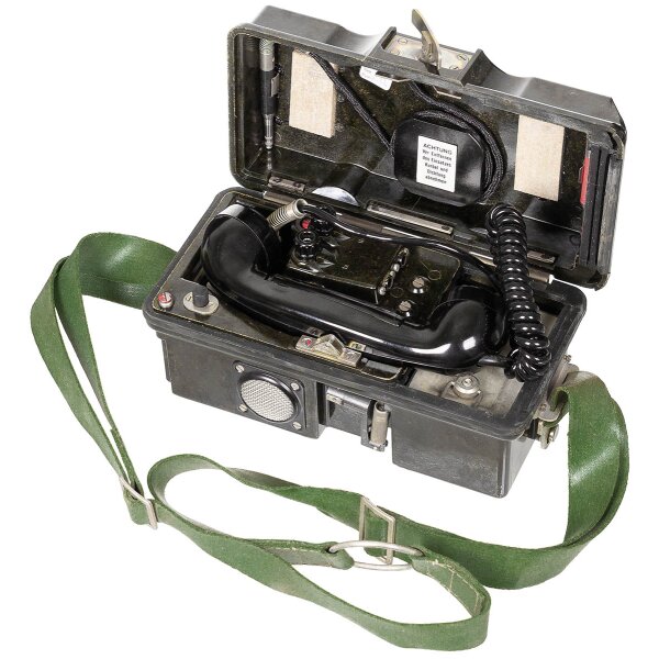 Original NVA Feldtelefon DDR neuwertig mit Zubehör u. Koffer Armee Telefon