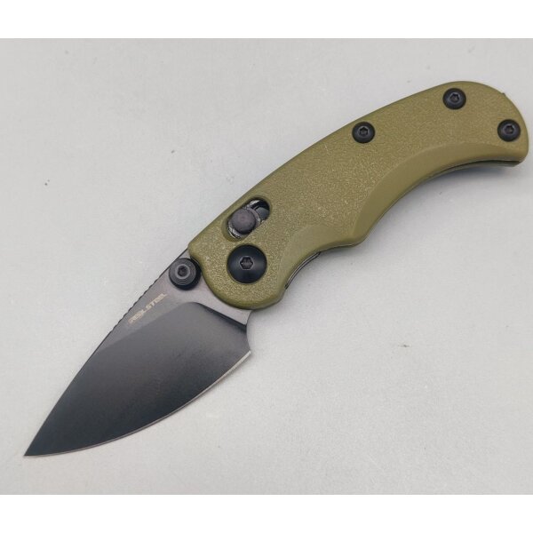 Real Steel Esca Crossbar Lock Folder Olive Green 12C27 Stahl GFN Griff
