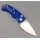 Real Steel Esca Crossbar Lock Folder Blue 12C27 Stahl GFN Griff