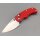 Real Steel Esca Crossbar Lock Folder Red 12C27 Stahl GFN Griff
