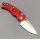 Real Steel Esca Crossbar Lock Folder Red 12C27 Stahl GFN Griff